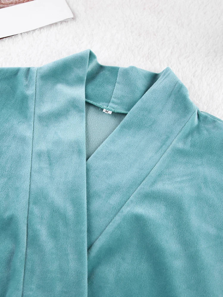 Robe De Chambre En Velours Pour Femme "Velours de Rêve" | Pyjama Shop