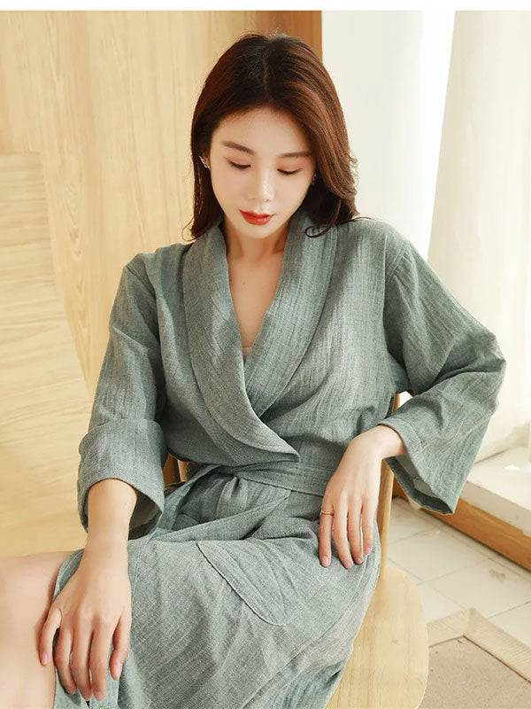 Robe de Chambre D'été Pour Femme "Sérénité Matinale" | Pyjama Shop