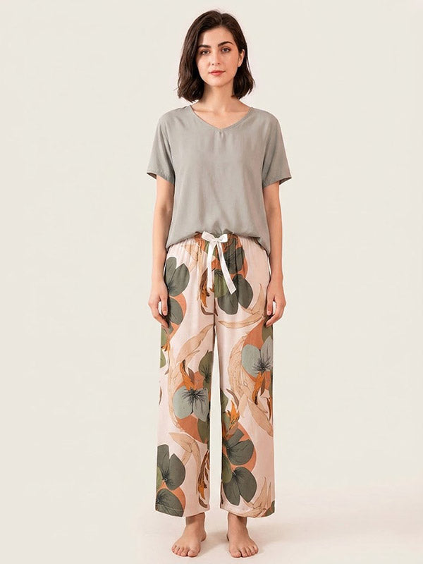 Pyjama T-Shirt Pour Femme 2 Pièces "Jardin De Printemps" | Pyjama Shop