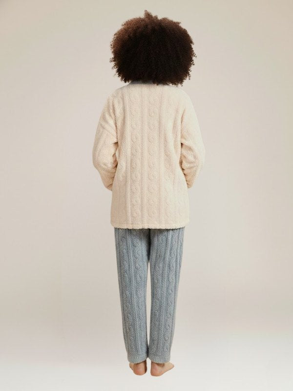 Ensemble Pyjama Avec Veste Polaire Pour Femme "Évasion de Flocon" | Pyjama Shop
