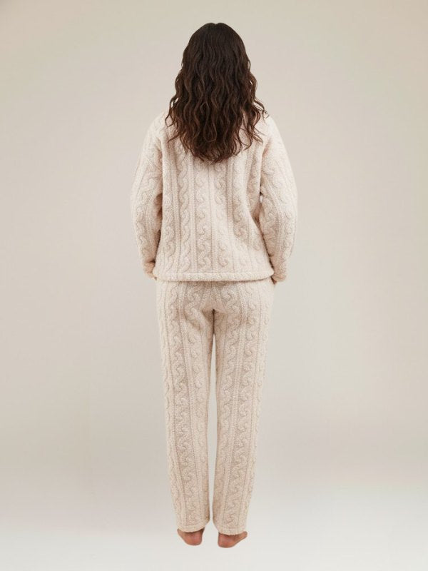 Ensemble Pyjama Avec Veste Polaire Pour Femme "Nuit Enneigée" | Pyjama Shop