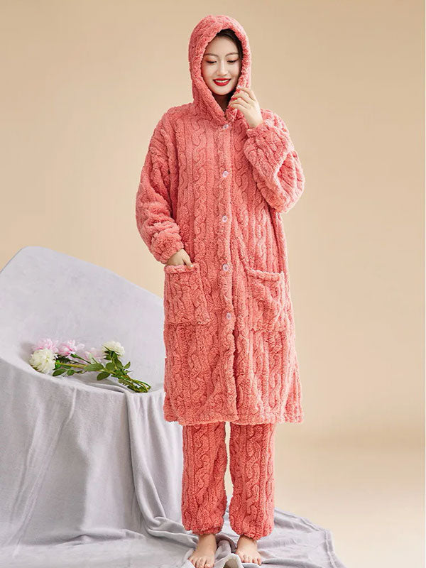 Ensemble Pyjama Pour Femme Avec Veste Polaire Oversized | Pyjama Shop