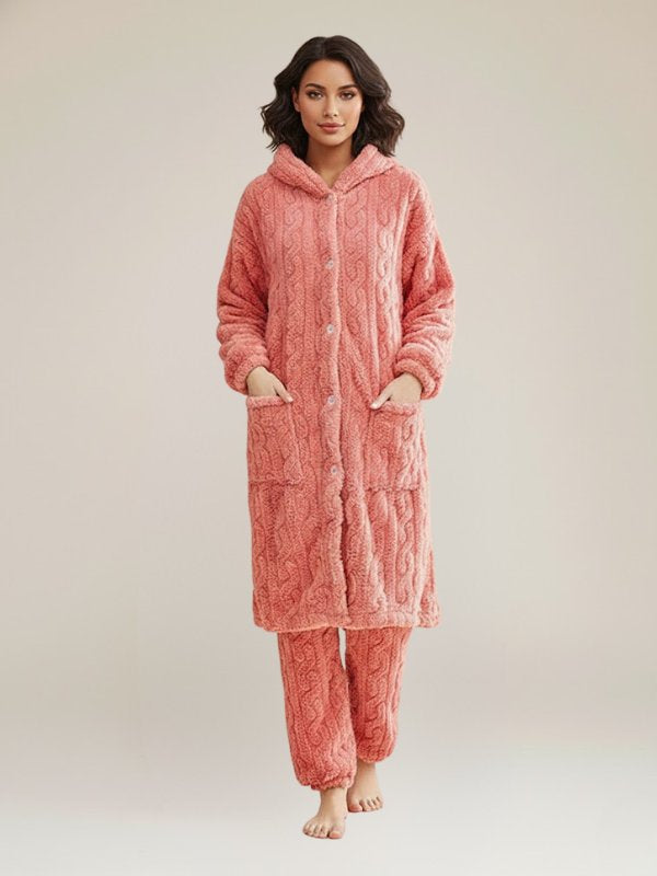 Ensemble Pyjama Pour Femme Avec Veste Polaire Oversized | Pyjama Shop