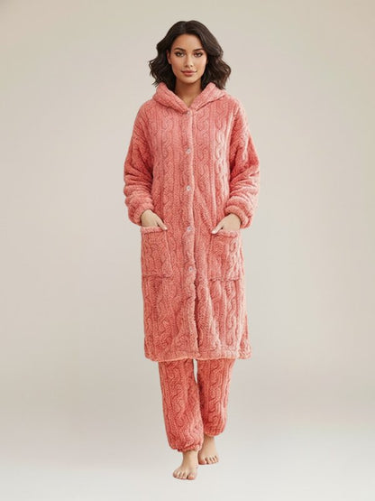 Ensemble Pyjama Pour Femme Avec Veste Polaire Oversized | Pyjama Shop