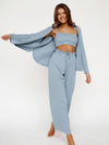 Ensemble Pyjama 3 Pièces Gilet + Brassière + Pantalon &quot;Bleu Ciel&quot; | Pyjama Shop