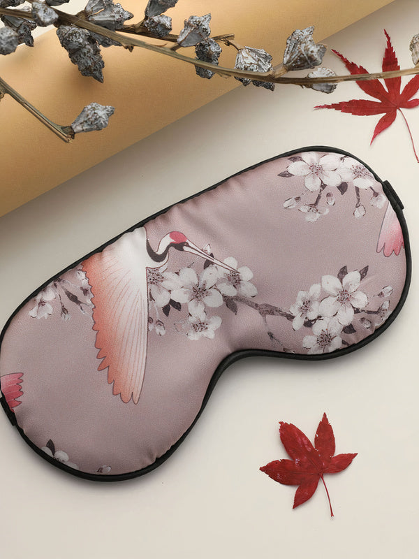 Masque de Sommeil imprimé "Grue du Japon" | Pyjama Shop