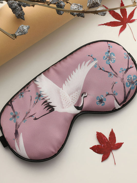 Masque de Sommeil imprimé "Grue Japonaise" | Pyjama Shop