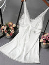 Nuisette en Satin avec nœud pour Femme &quot;Blanc&quot; | Pyjama Shop