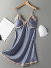 Nuisette Romantique Élégante en Col V &quot;Bleu&quot; | Pyjama Shop​