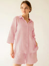 Pyjama Recyclé en Jersey avec Chemise Boutonnée et Short | Pyjama Shop