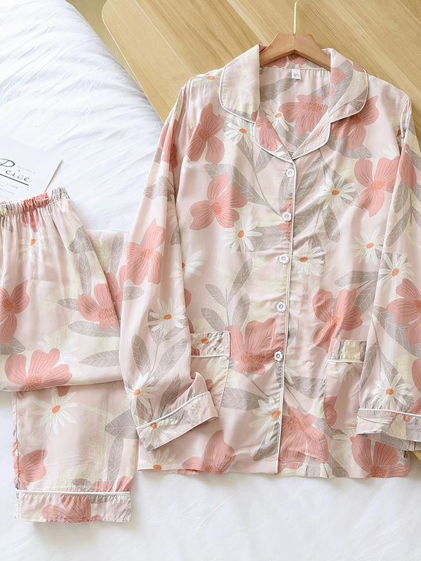 Pyjama Viscose "Fleur de Soleil Rose" | Pyjama Shop