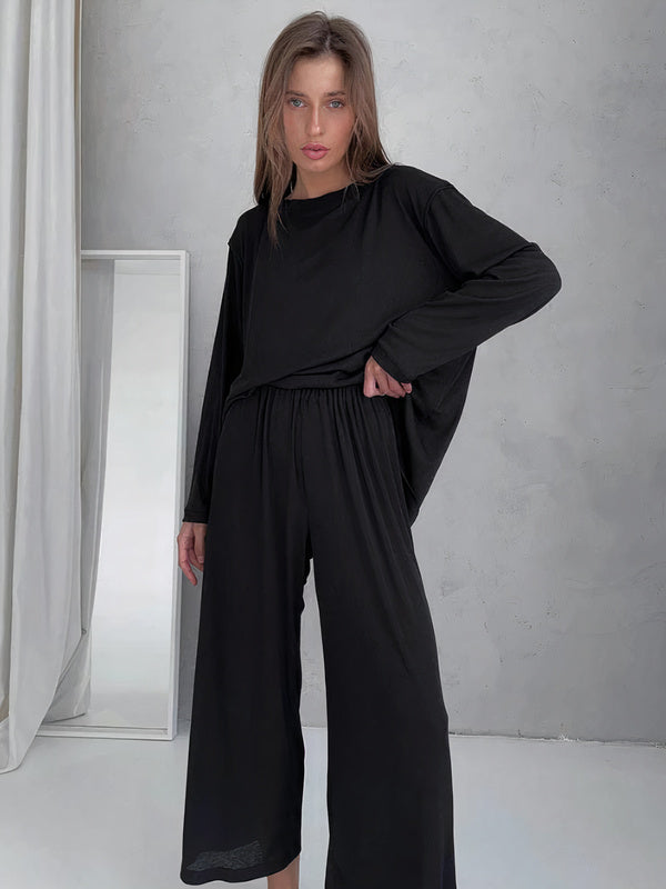 Pyjama en Satin Hirondelle "Noir" | Pyjama Shop