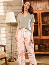 Pyjama en Satin Fleur &quot;Rosée&quot; | Pyjama Shop