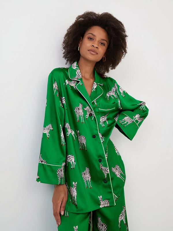 Pyjama en Satin pour Femme "Zèbre" | Pyjama Shop