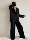 Pyjama Oversize en Satin pour Femme &quot;Noir&quot; | Pyjama Shop