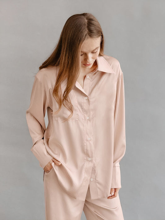 Pyjama pour femme à boutons classiques "Champagne" | Pyjama Shop