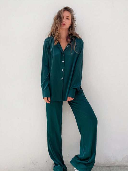 Pyjama deux pièces ample pour femme "Vert" | Pyjama Shop