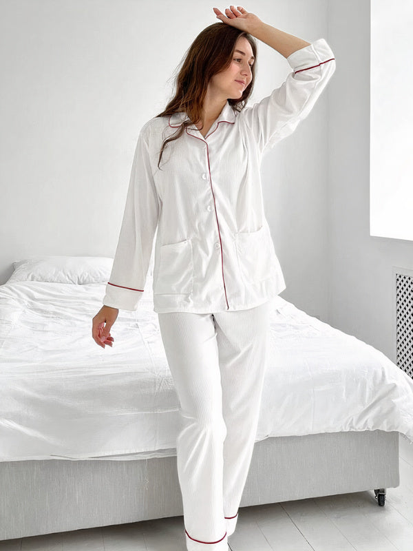 Pyjama en Voile de Viscose "Blanc" | Pyjama Shop