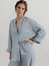 Pyjama à Col Montant Satinée Oversize pour Femme | Pyjama Shop