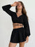 Pyjama Criss-Cross pour Femme "Noir" | Pyjama Shop