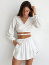 Pyjama Criss-Cross pour Femme &quot;Blanc&quot; | Pyjama Shop