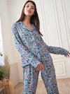 Pyjama en Satin Motifs Fleuris | Pyjama Shop