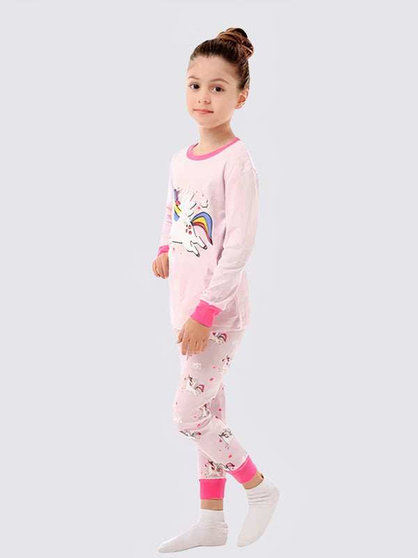 Pyjama Fille Licorne Arc-en-Ciel