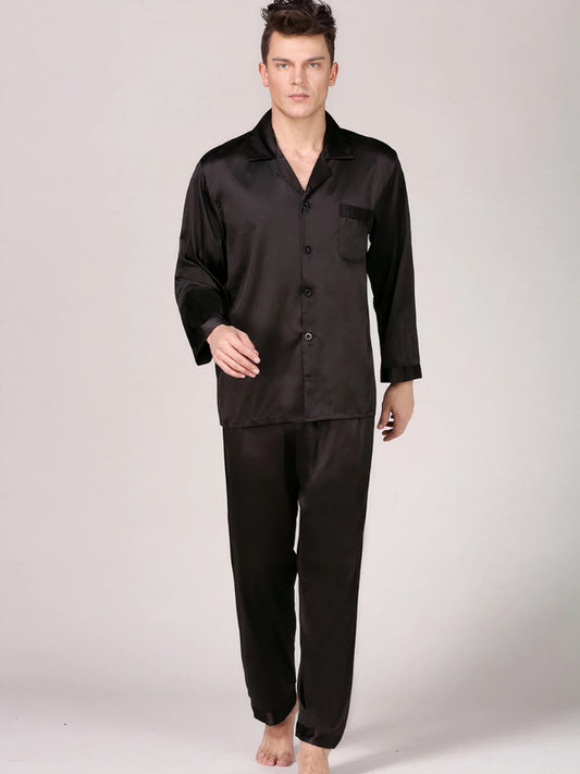 Pyjama en Satin pour Homme "Noir" | Pyjama Shop