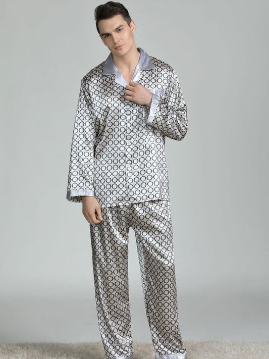 Pyjama en Satin pour Homme "Argent" | Pyjama Shop