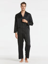 Suite De Pyjama Longue En Soie Classique Pour Homme &quot;Noir&quot; | Pyjama Shop