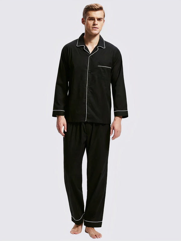Pyjama en Col à Revers pour Homme "Noir" | Pyjama Shop