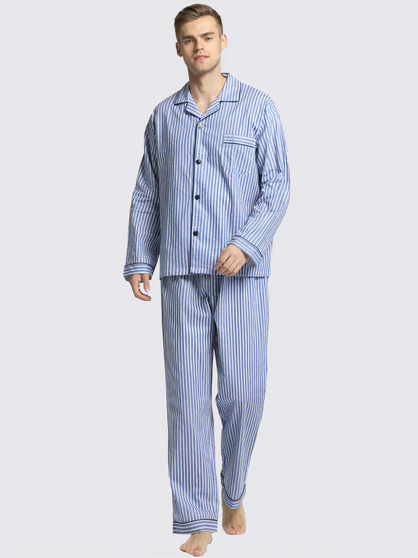 Pyjama en Col à Revers pour Homme "Bleu Ciel" | Pyjama Shop