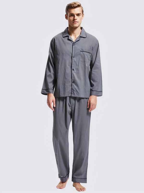 Pyjama en Col à Revers pour Homme "Gris" | Pyjama Shop