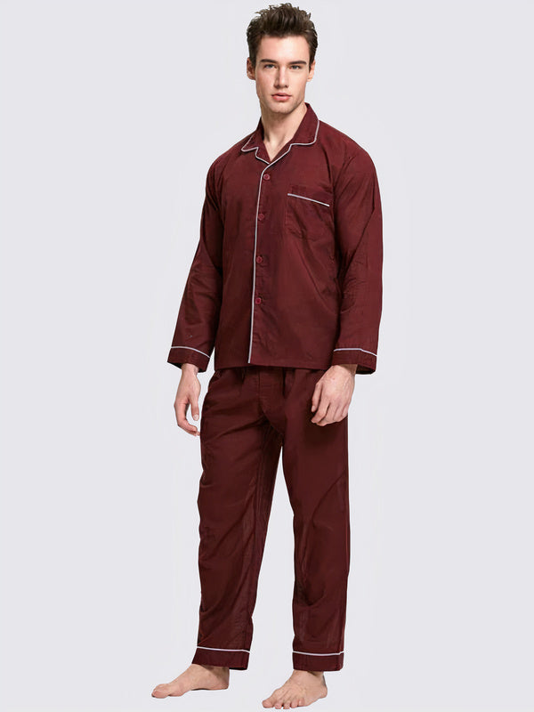 Pyjama en Col à Revers pour Homme "Rouge" | Pyjama Shop