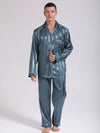 Pyjama à Rayures en Satin pour Homme &quot;Bleu Océan&quot; | Pyjama Shop