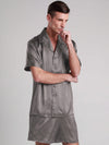 Pyjashort en Soie Luxueuse Classique pour Homme &quot;Gris&quot; | Pyjama Shop