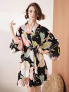 Robe de Chambre en Satin pour Femme &quot;Flamingo&quot; | Pyjama Shop