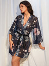 Robe de Chambre en Satin pour Femme &quot;Windflower&quot; | Pyjama Shop