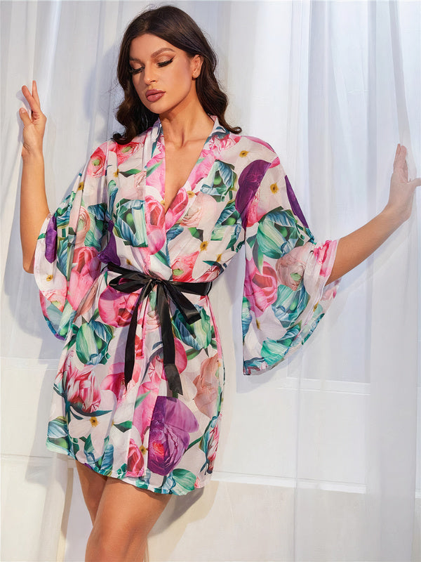 Robe de Chambre en Satin pour Femme "Fuchsia" | Pyjama Shop