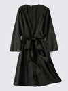 Robe de Chambre en Satin pour Femme &quot;Kimono Noir&quot; | Pyjama Shop