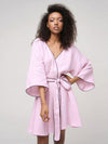 Robe de Chambre Manches Amples en Coton pour Femme &quot;Rose&quot; | Pyjama Shop