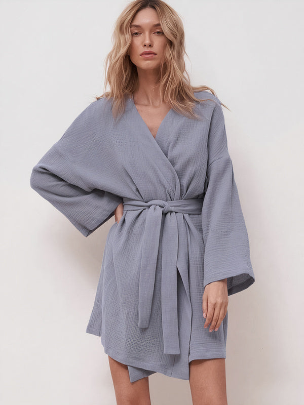 Robe de Chambre pour Femme en Lin Mélangé | Pyjama Shop
