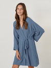 Robe de Chambre Femme Hiver en Coton &quot;Bleu&quot; | Pyjama Shop