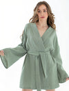 Robe de Chambre Femme Kimono Ceinturée &quot;Vert&quot; | Pyjama Shop