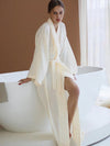 Robe de Chambre Kimono de Mariée Longue avec Ceinture Nouée | Pyjama Shop