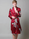 Robe de Chambre en Satin pour Homme Imprimé Tigre &quot;Rouge&quot; | Pyjama Shop