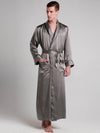 Robe de Chambre en Soie pour Homme Longueur Classique &quot;Gris&quot; | Pyjama Shop