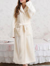 Robe de Chambre Longue Polaire Femme &quot;Beige&quot; | Pyjama Shop