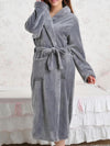 Robe de Chambre Longue Polaire Femme &quot;Gris&quot; | Pyjama Shop