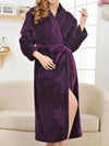 Robe de Chambre Longue Polaire Femme &quot;Violet&quot; | Pyjama Shop